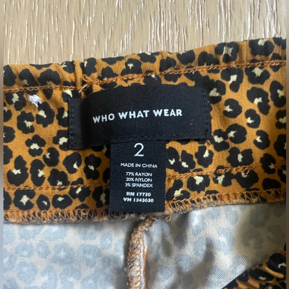 WHO WHAT WEAR Cheetah Print Pants - Picture 2 of 5